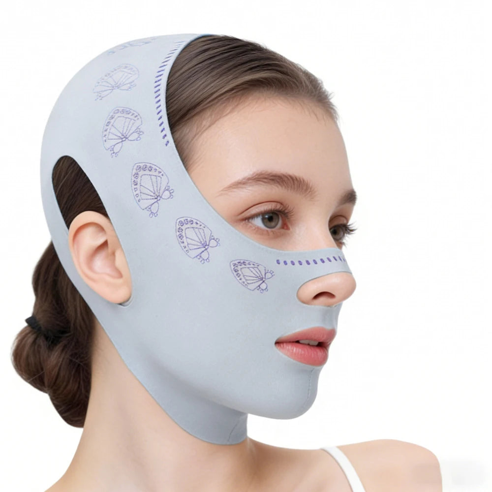 V Line Face Lifting Mask, Chin Strap for Sleeping, V Line Lifting Mask Face Slimming Strap, Double Chin Reducer Jaw Exerciser