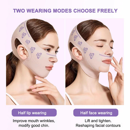 V Line Face Lifting Mask, Chin Strap for Sleeping, V Line Lifting Mask Face Slimming Strap, Double Chin Reducer Jaw Exerciser