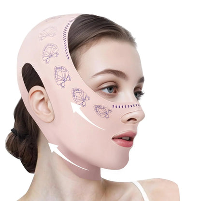 V Line Face Lifting Mask, Chin Strap for Sleeping, V Line Lifting Mask Face Slimming Strap, Double Chin Reducer Jaw Exerciser