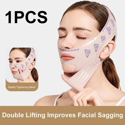 V Line Face Lifting Mask, Chin Strap for Sleeping, V Line Lifting Mask Face Slimming Strap, Double Chin Reducer Jaw Exerciser